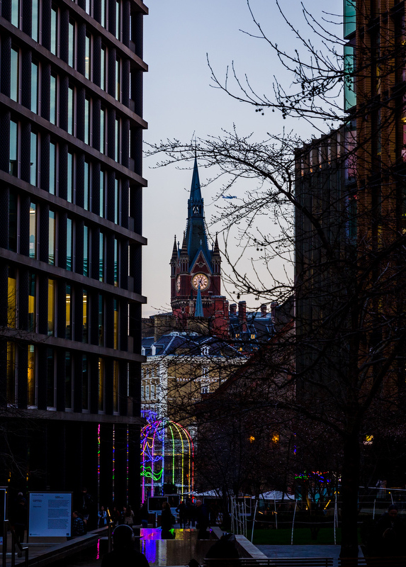 View of St Pancras Hotel from Coal Drops Yard