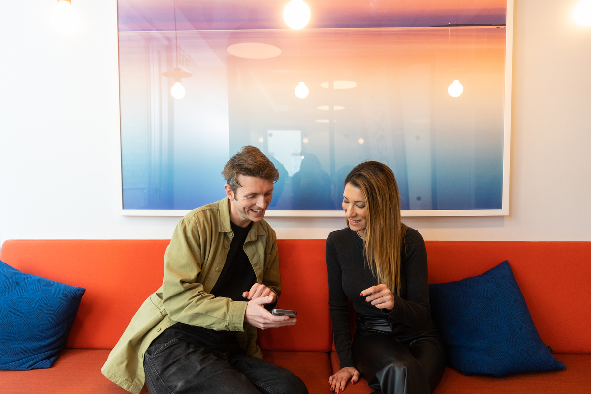 image of two colleagues collaborating