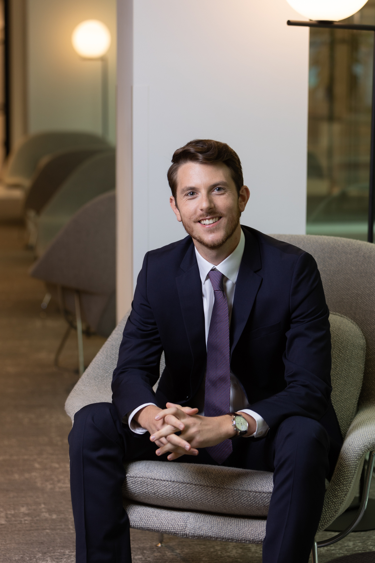 business portrait of young male executive in London