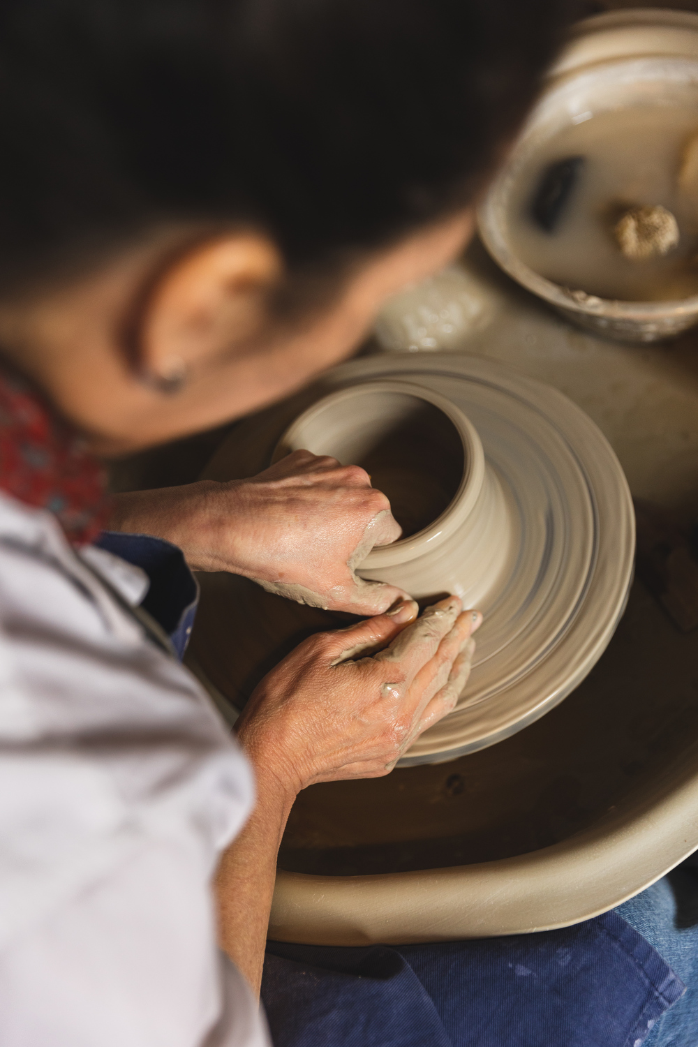 picture of ceramicist at work