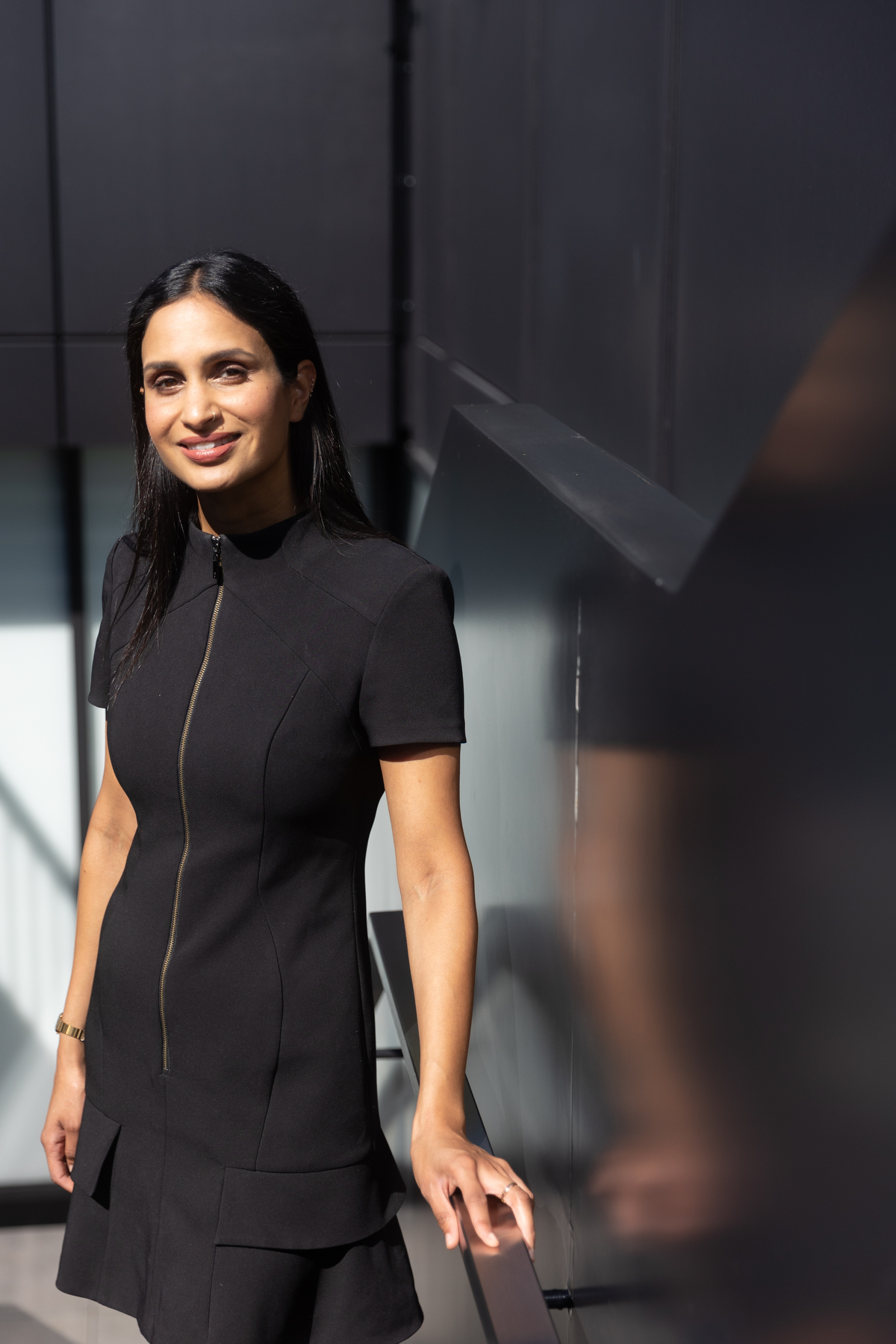 Business portrait of young female executive in London