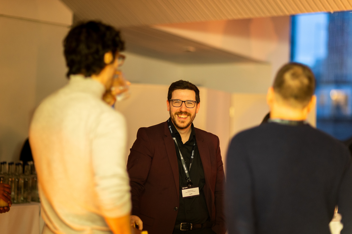 guest at networking event