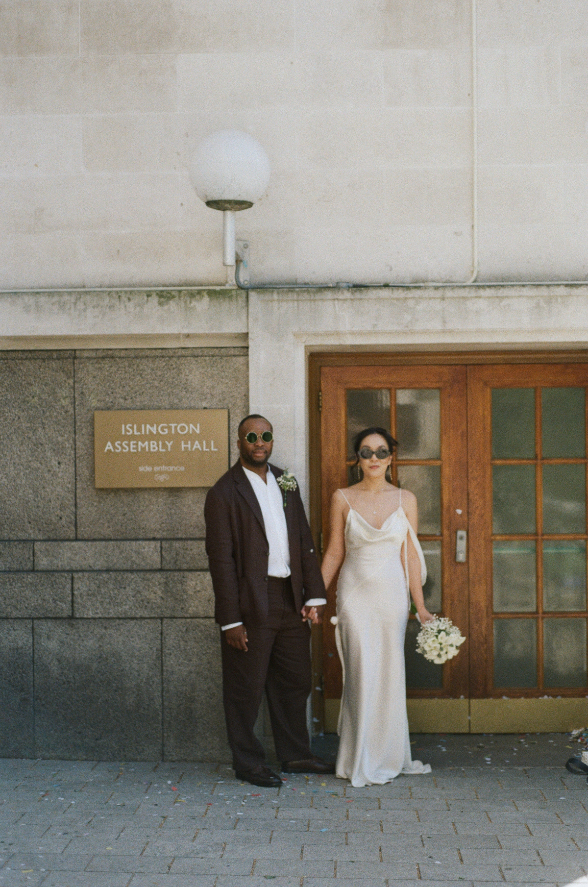Film portraits outside Islington Town Hall